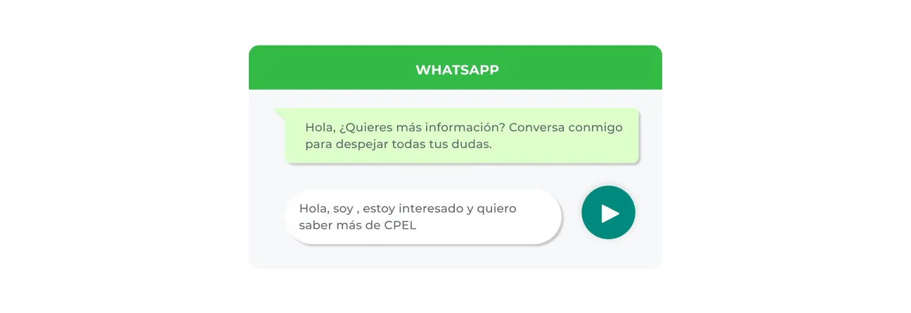 Componente Conversación WhatsApp - Variante 1 - Versión Desktop