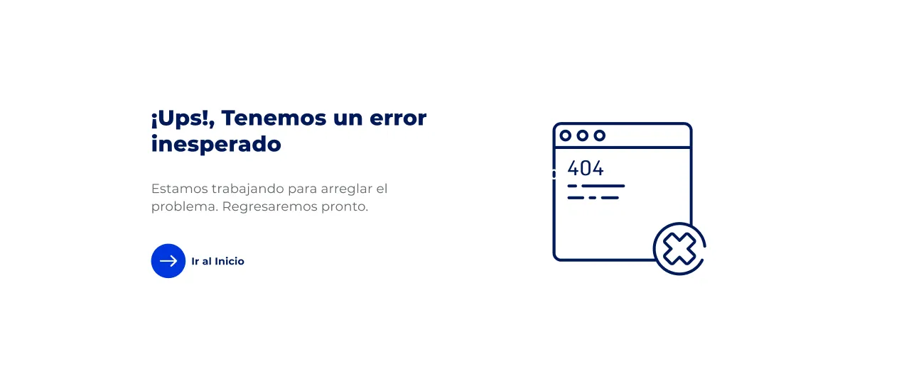 Componente Error de Búsqueda 404 - Variante 1 - Versión Desktop
