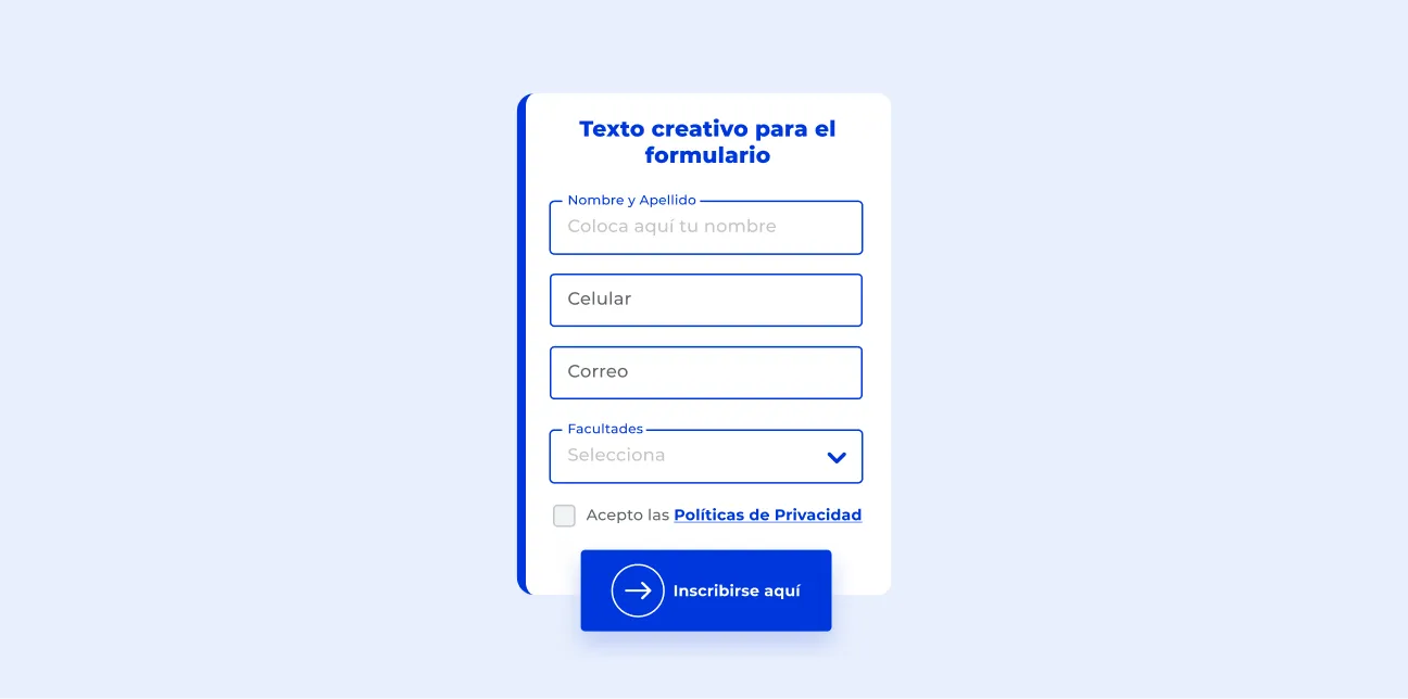 Componente Formulario - Variante 2 - Versión Desktop