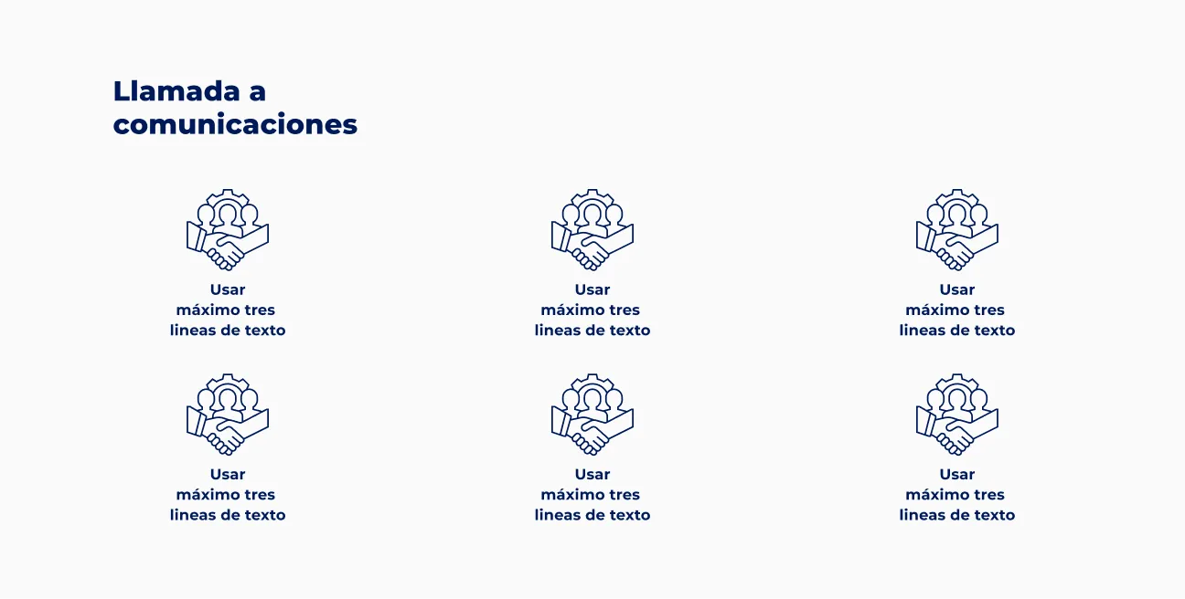 Componente Íconos Grandes con Descripción - Variante 1 - Versión Desktop