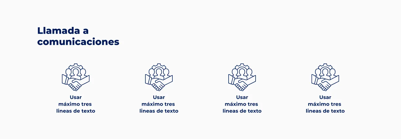 Componente Íconos Grandes con Descripción - Variante 3 - Versión Desktop