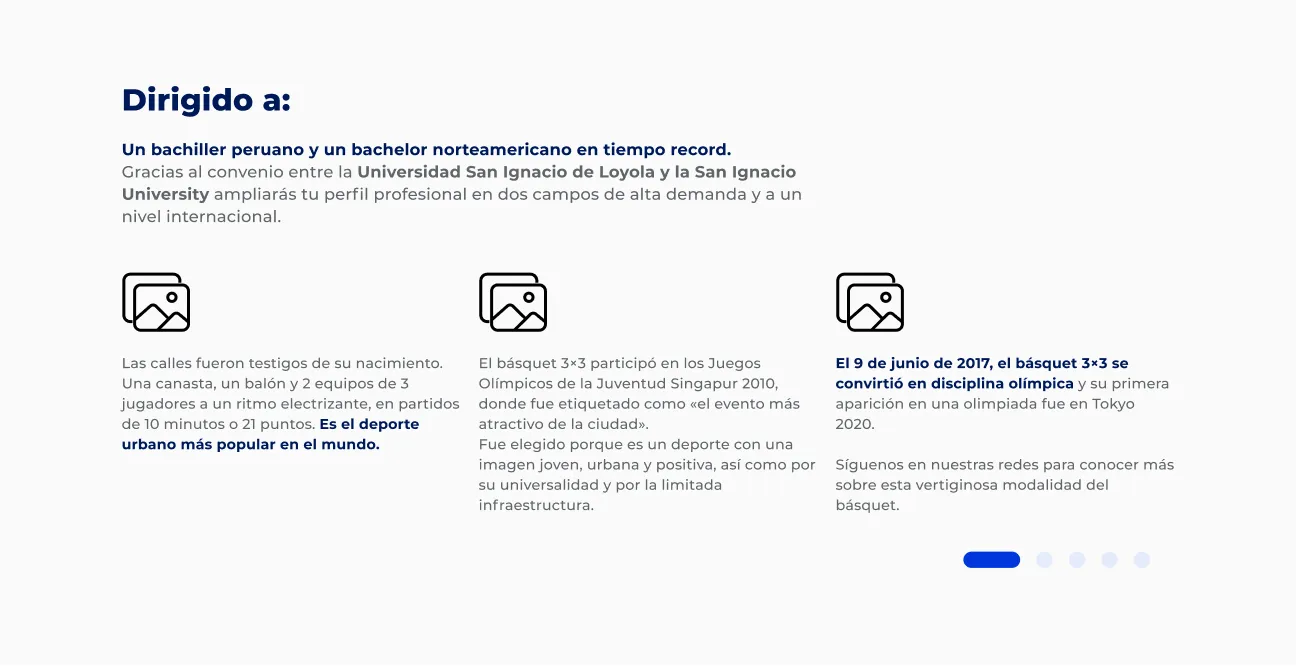 Componente Íconos Pequeños con Descripción - Variante 1 - Versión Desktop