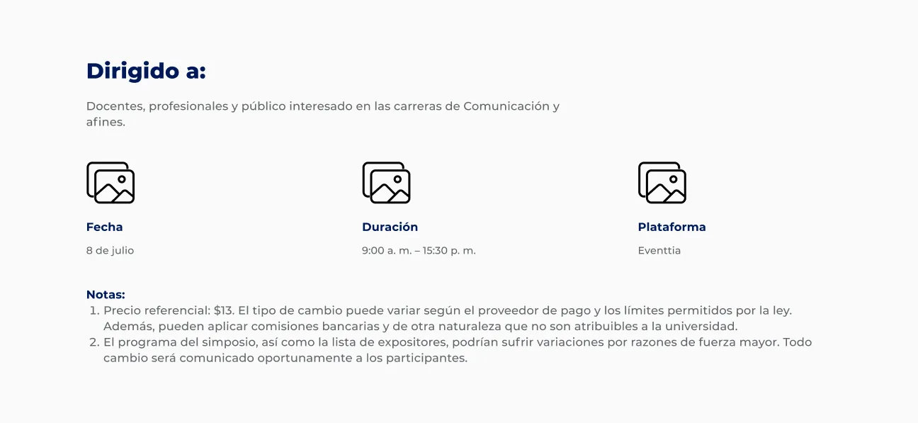 Componente Íconos Pequeños con Descripción - Variante 3 - Versión Desktop