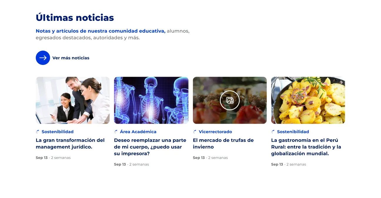 Componente Noticias Miniatura - Variante 1 - Versión Desktop
