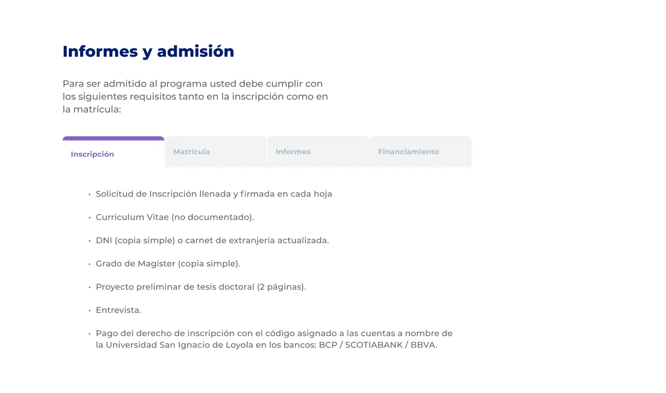 Componente Pestañas - Variante 4 - Versión Desktop