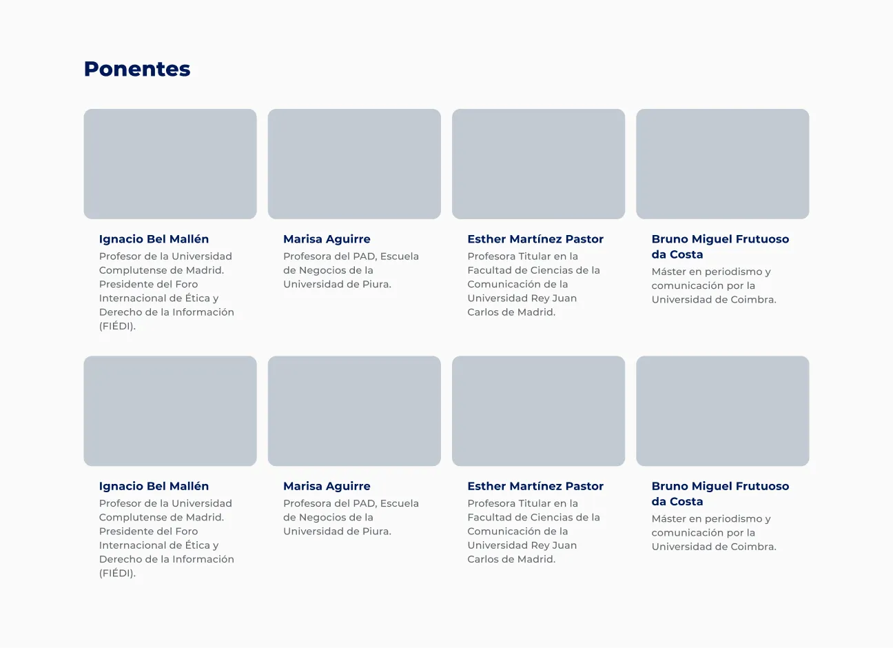 Componente Ponentes - Variante 3 - Versión Desktop