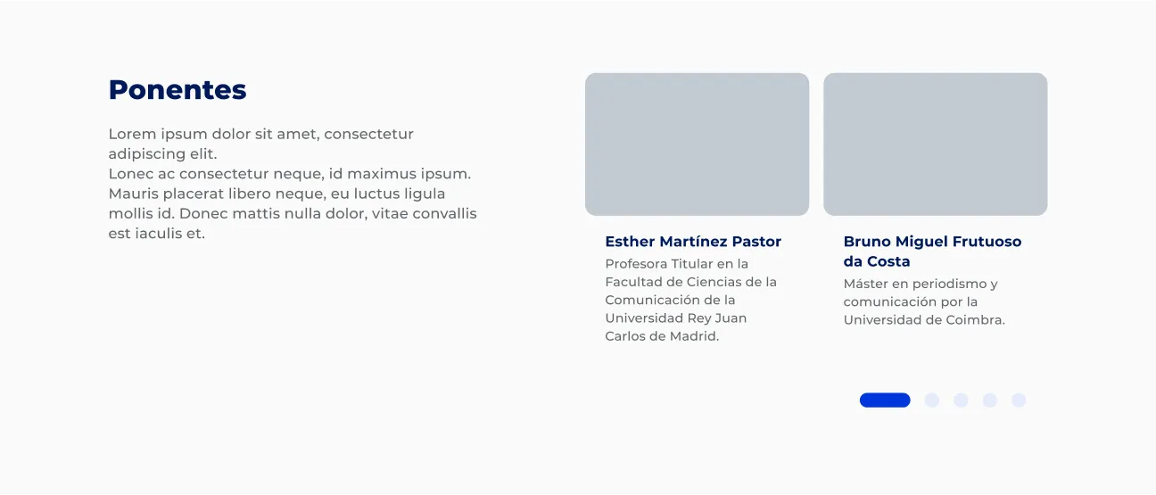 Componente Ponentes - Variante 4 - Versión Desktop