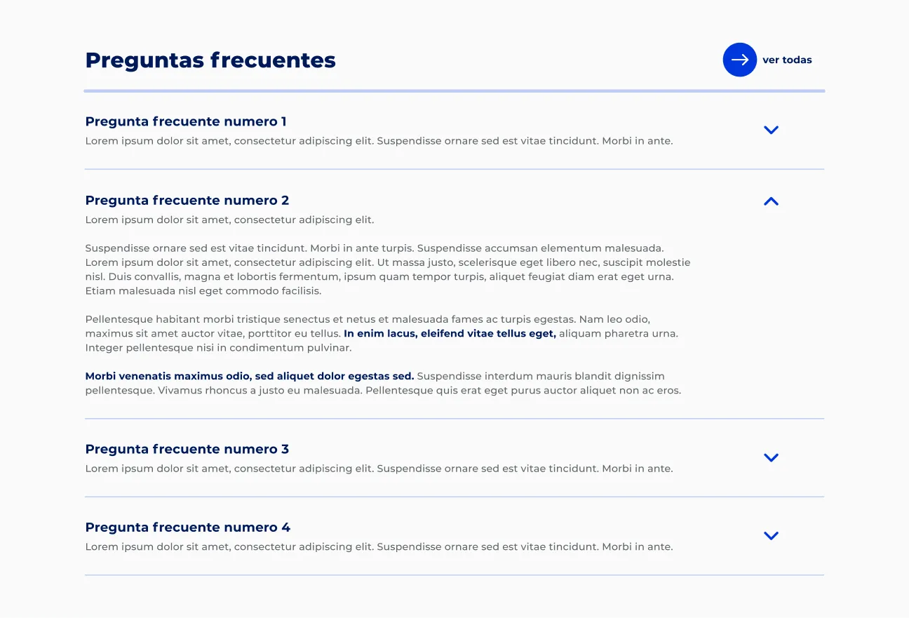 Componente Tablas - Variante 1 - Versión Desktop
