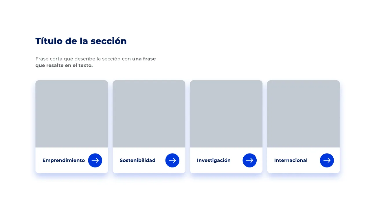 Componente Tarjetas - Variante 1 - Versión Desktop