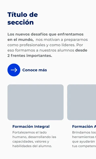 Componente Título con Fotos Descritas - Variante 1 - Versión Mobile