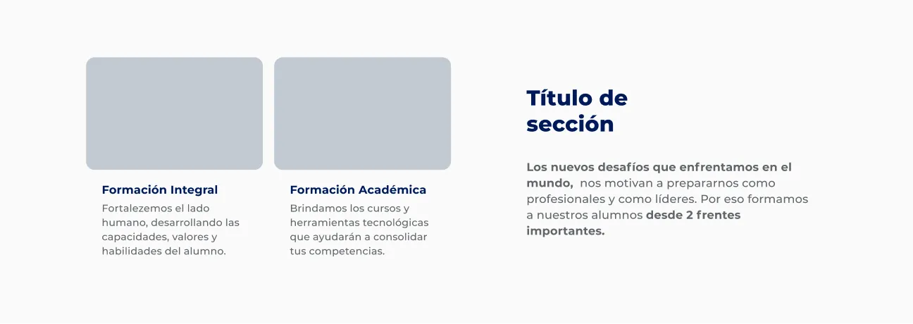 Componente Título con Fotos Descritas - Variante 4 - Versión Desktop