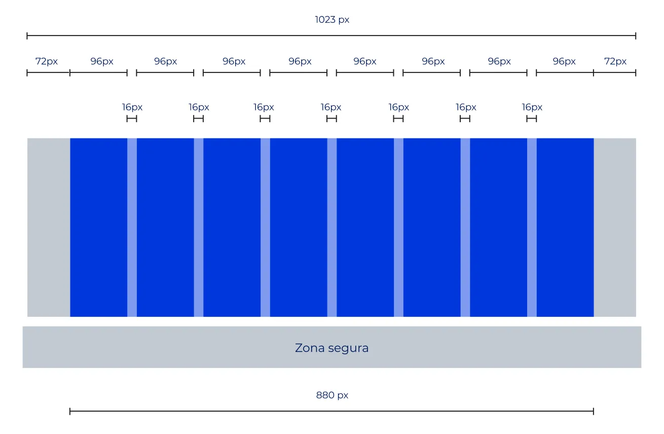 Grilla tablet horizontal